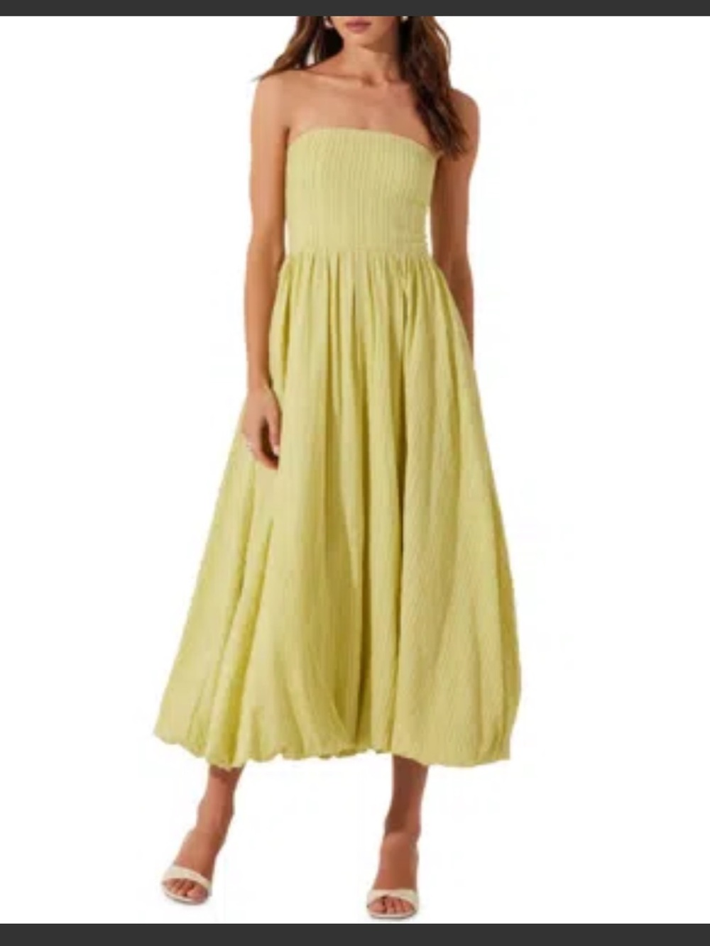 ASTR the Label Celery Green Bubble Hem Dress